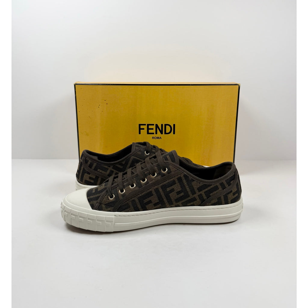 Size 9UK/10US - Fendi FF Jacquard Low Top