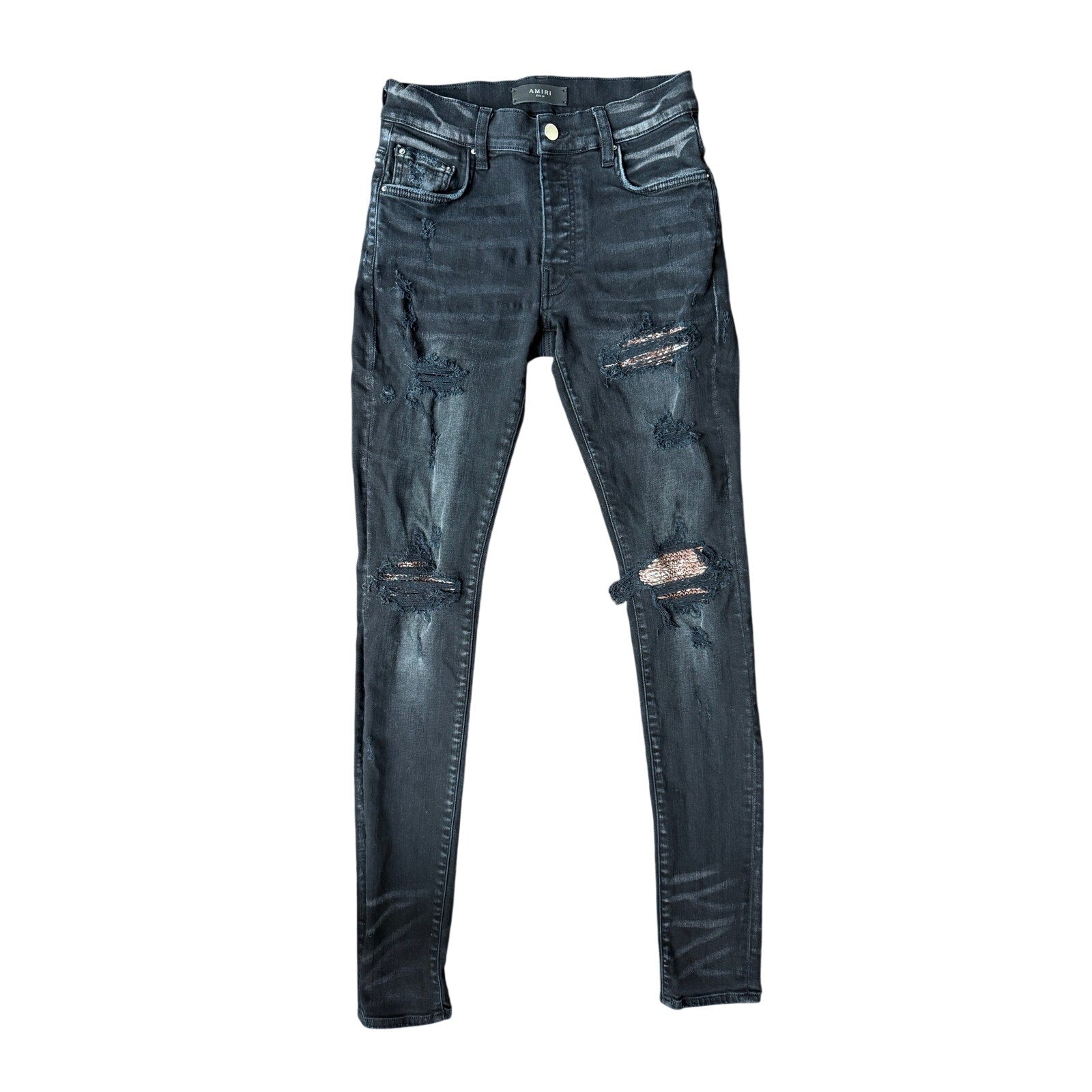 Size 28 - Amiri MX1 Bandana Patch Distressed Jeans
