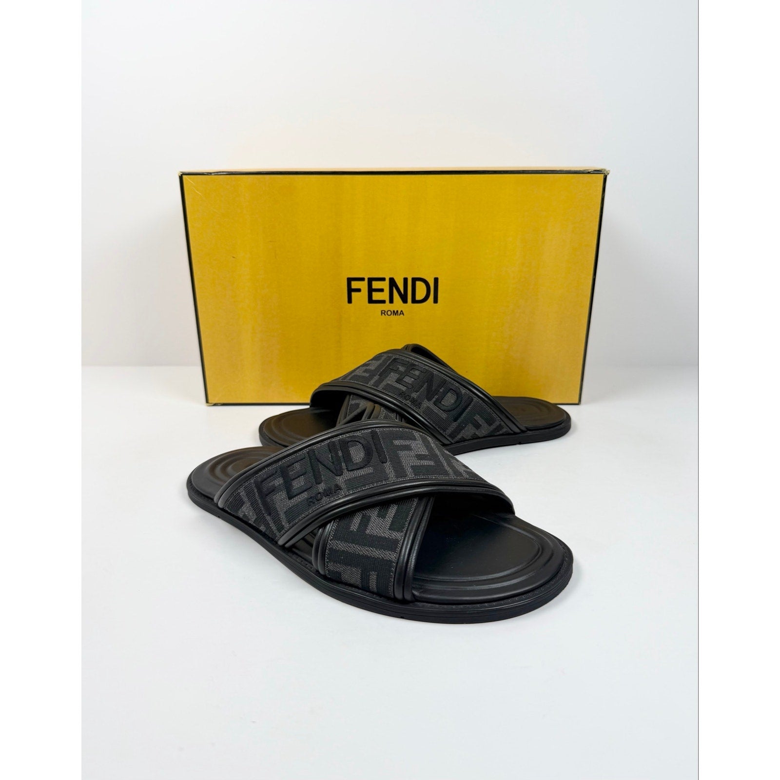 Size 5UK/6US - Fendi FF Logo Sandals Like New!