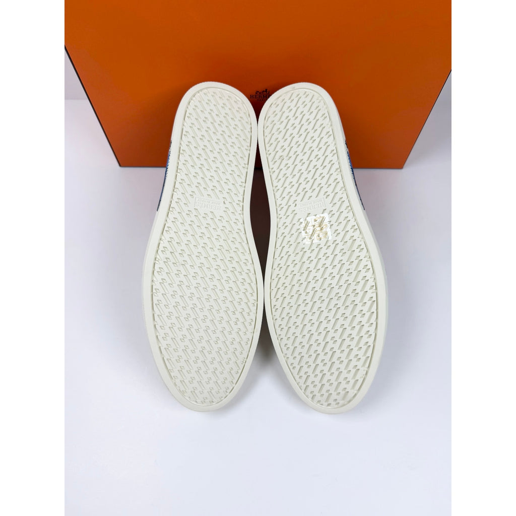 Size 8.5 - Hermes Quicker Leather Sneakers NEW