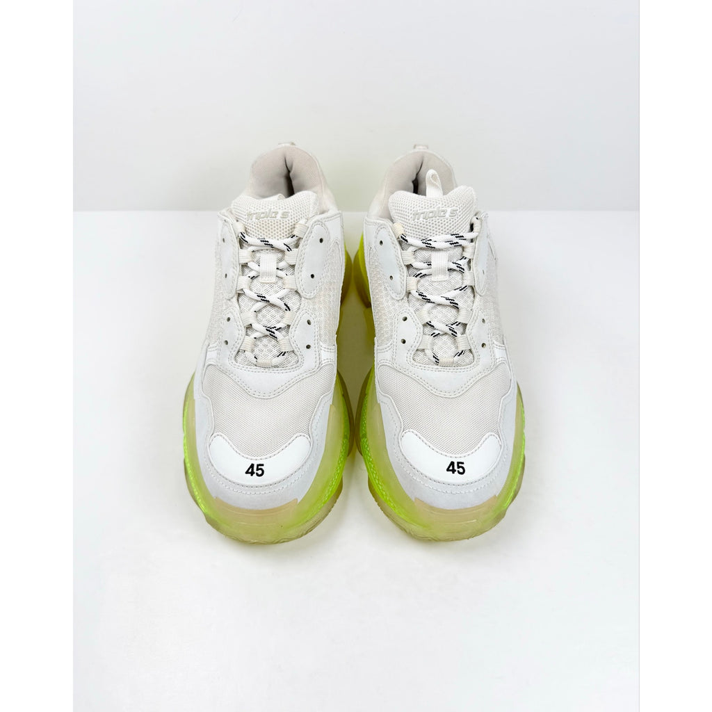 Size 45EU/12US - Balenciaga Triple S White Neon