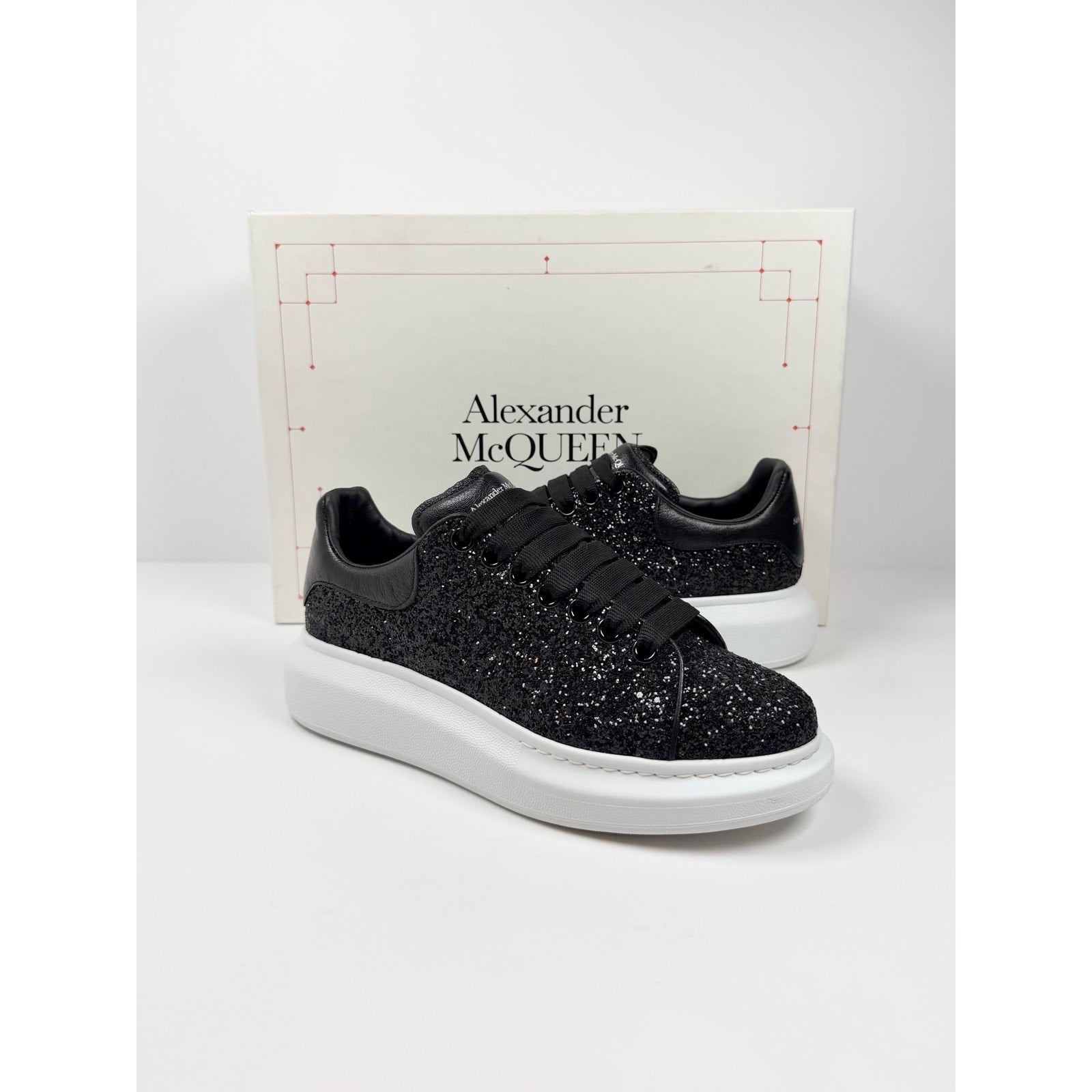 Size 7.5 - Alexander McQueen Black Crystals WORN 1X!