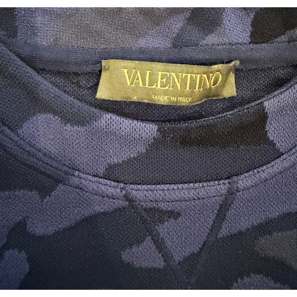 Tagged L fits like S - Valentino Camo Crewneck