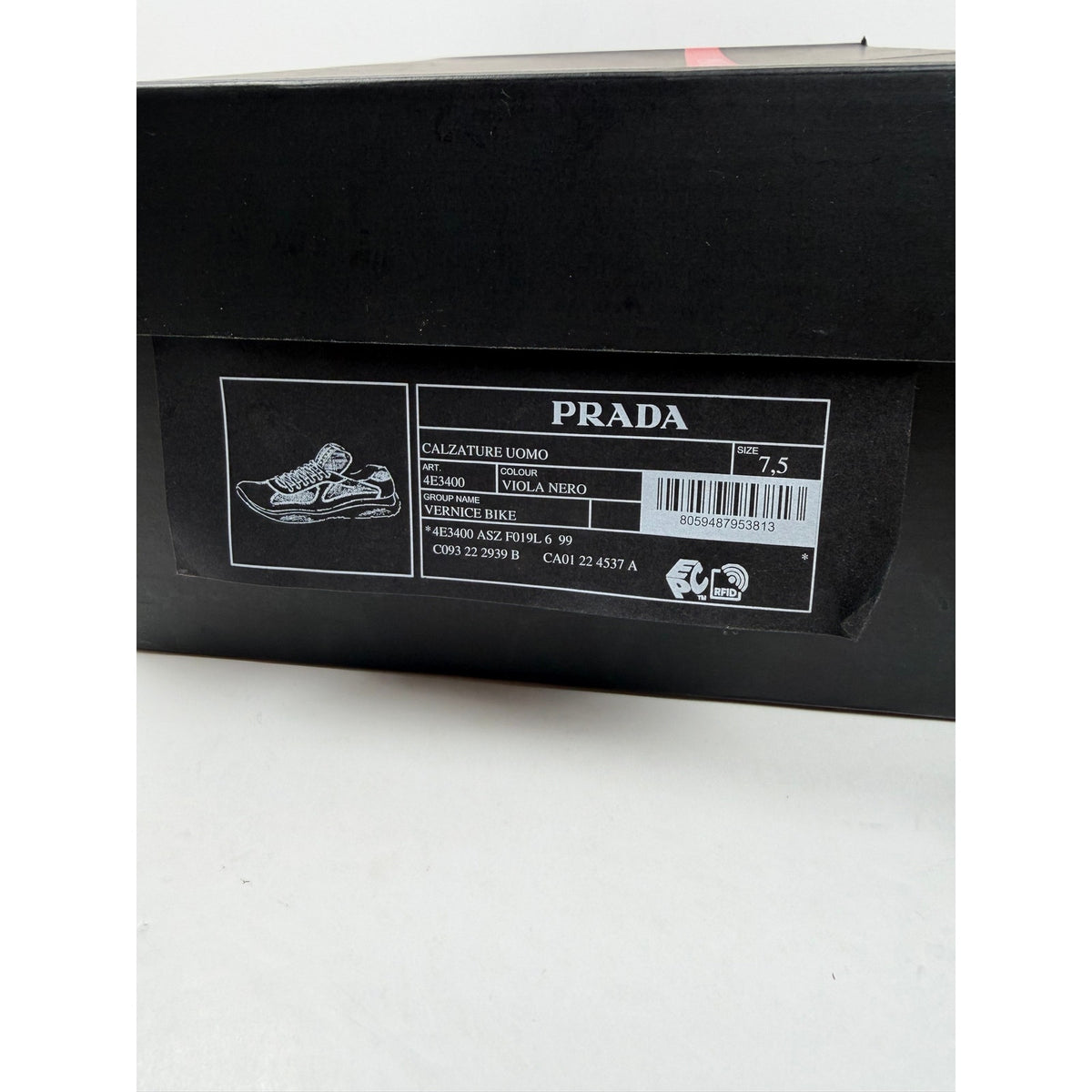Size 7.5UK/8.5US - Prada Americas Cup Purple Black