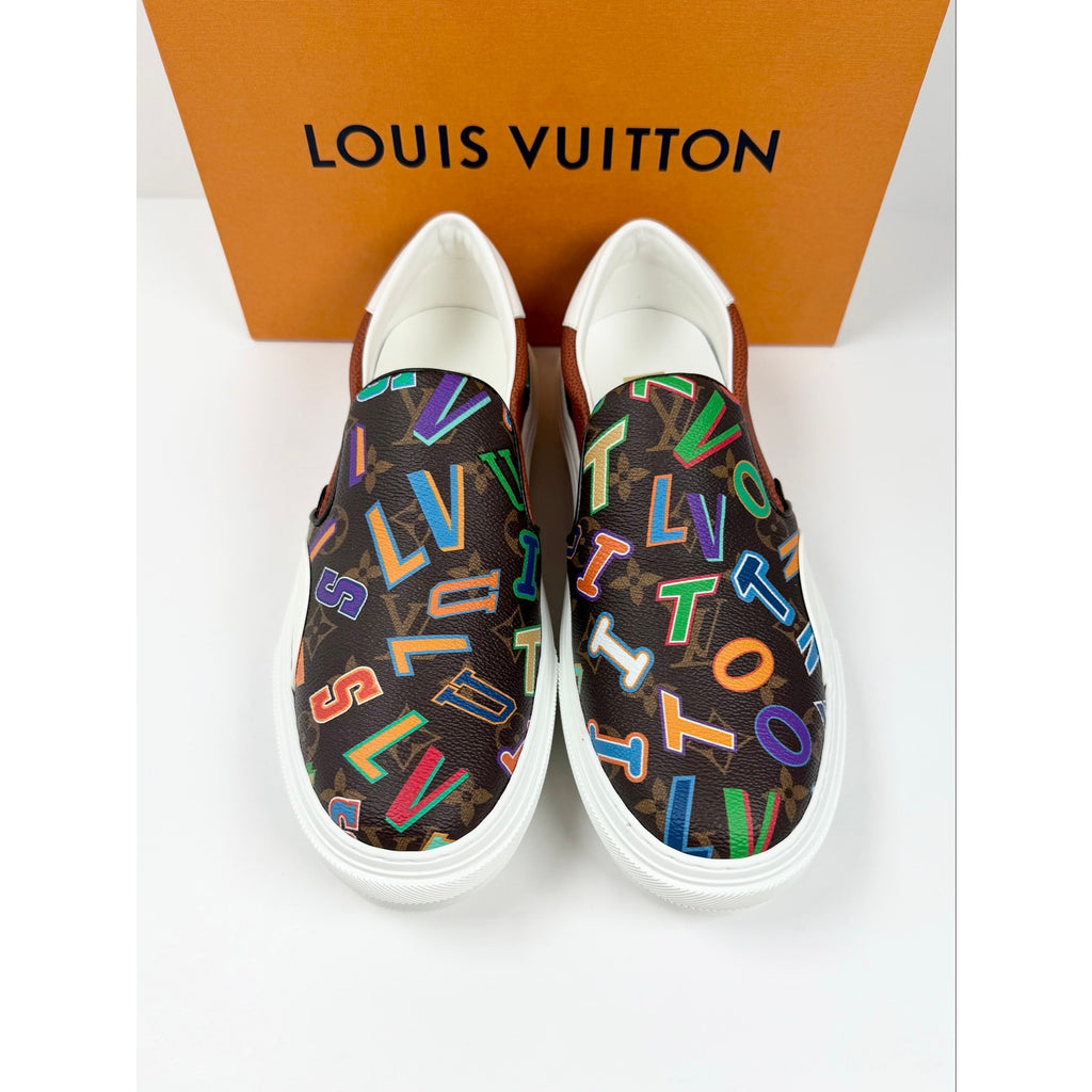 Size 7LV/8US - Louis Vuitton x NBA Ollie Slip On NEW