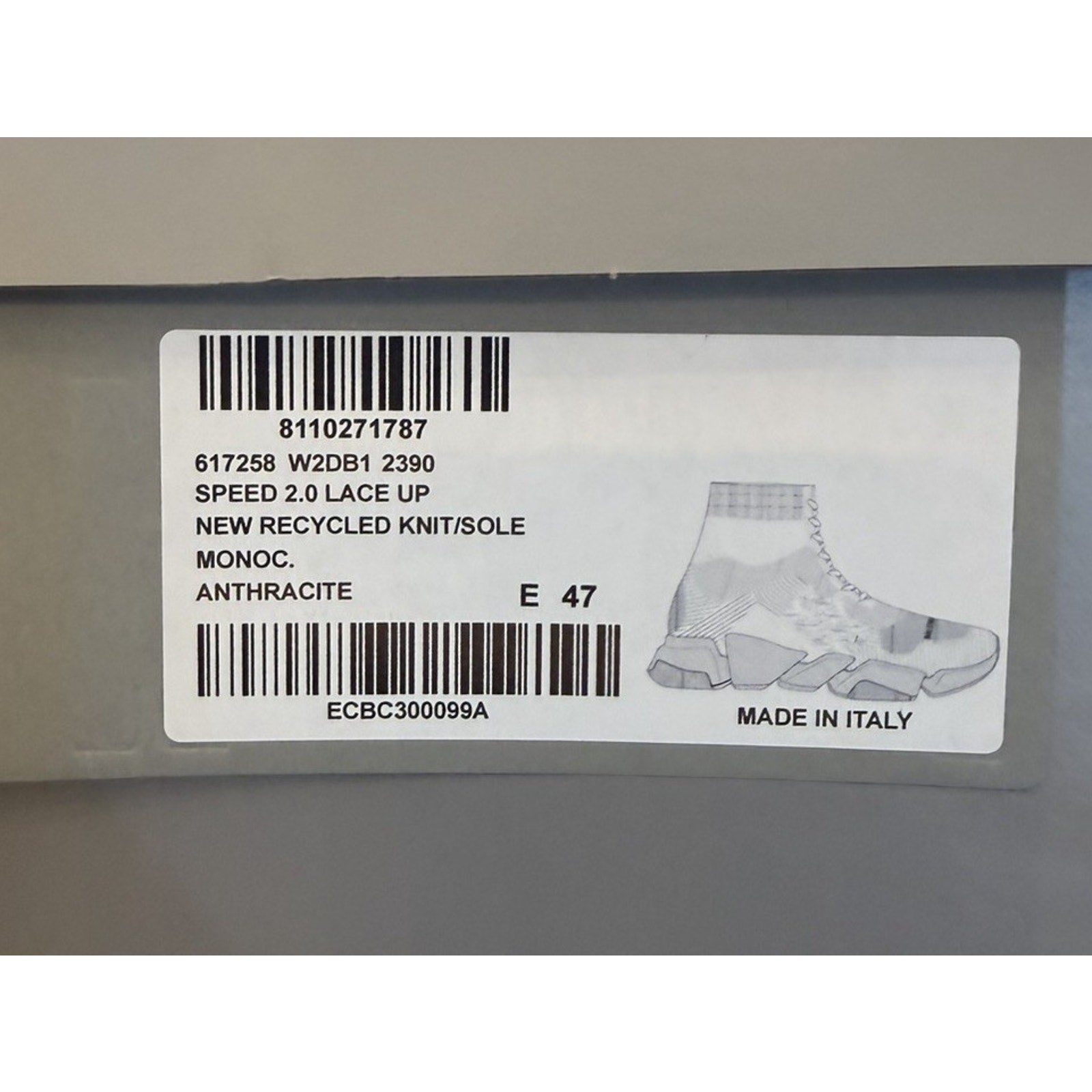 Size 47EU/14US - Balenciaga Speed Lace Up NEW