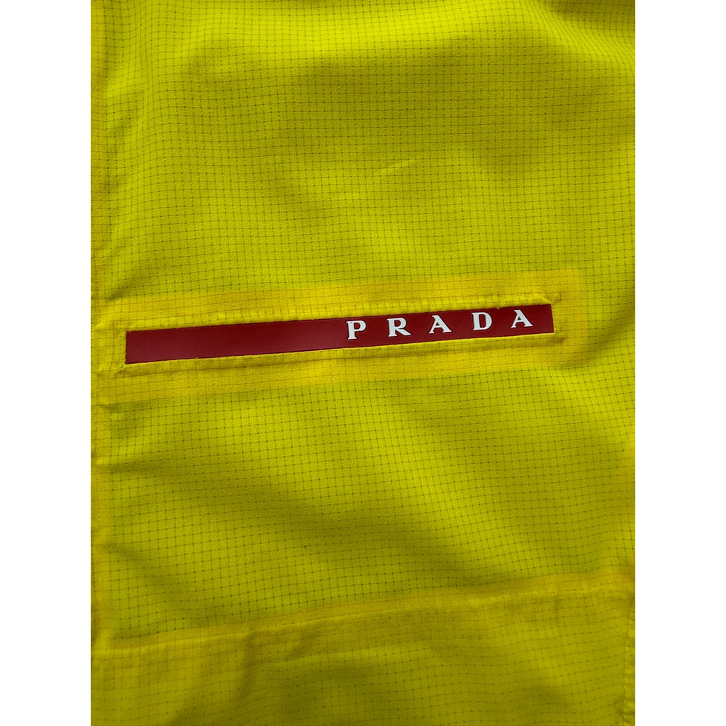 Size M - Prada 2-in-1 Convertible Jacket & Bag Yellow Nylon