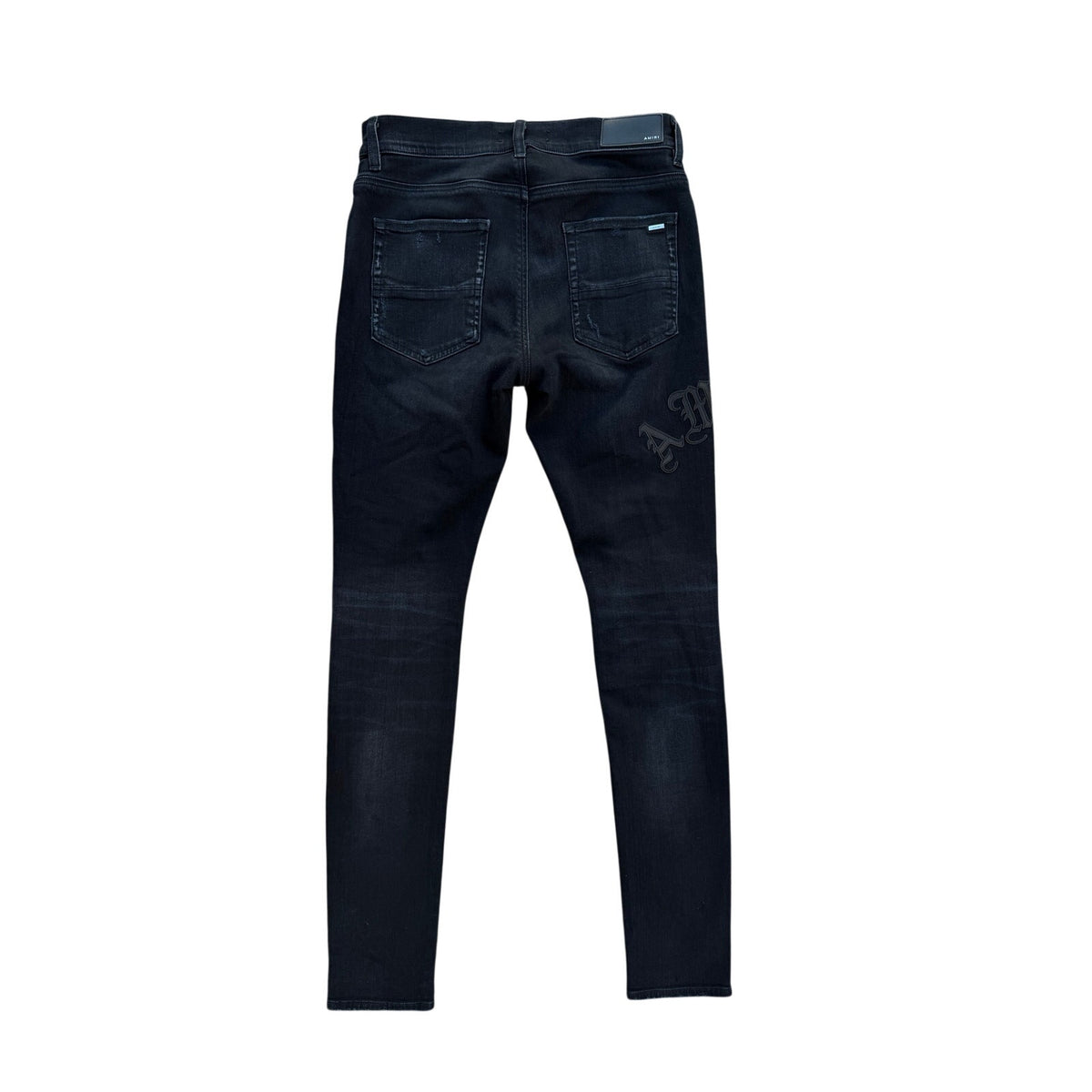 Size 31 - Amiri Distressed Leather Patch Jeans