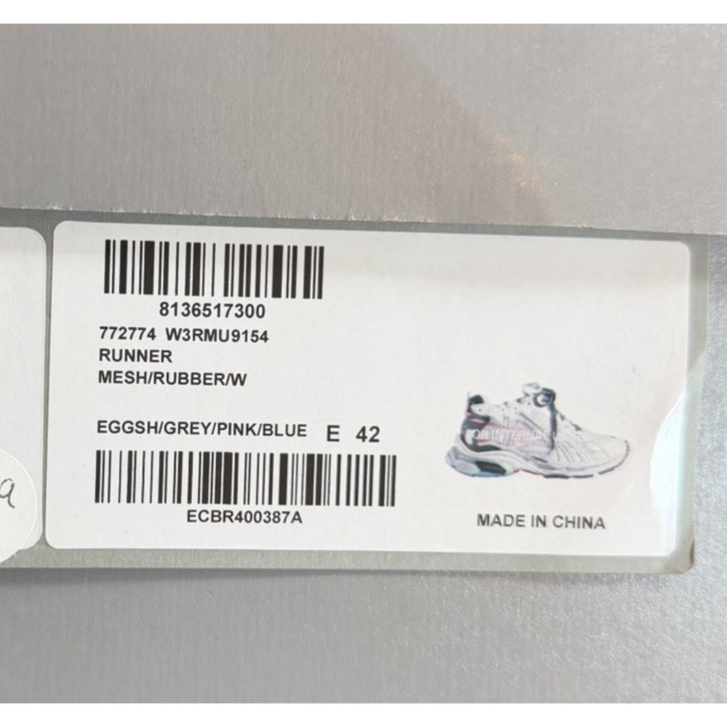 Size 42EU/9US - Balenciaga Runner Grey Pink Blue NEW