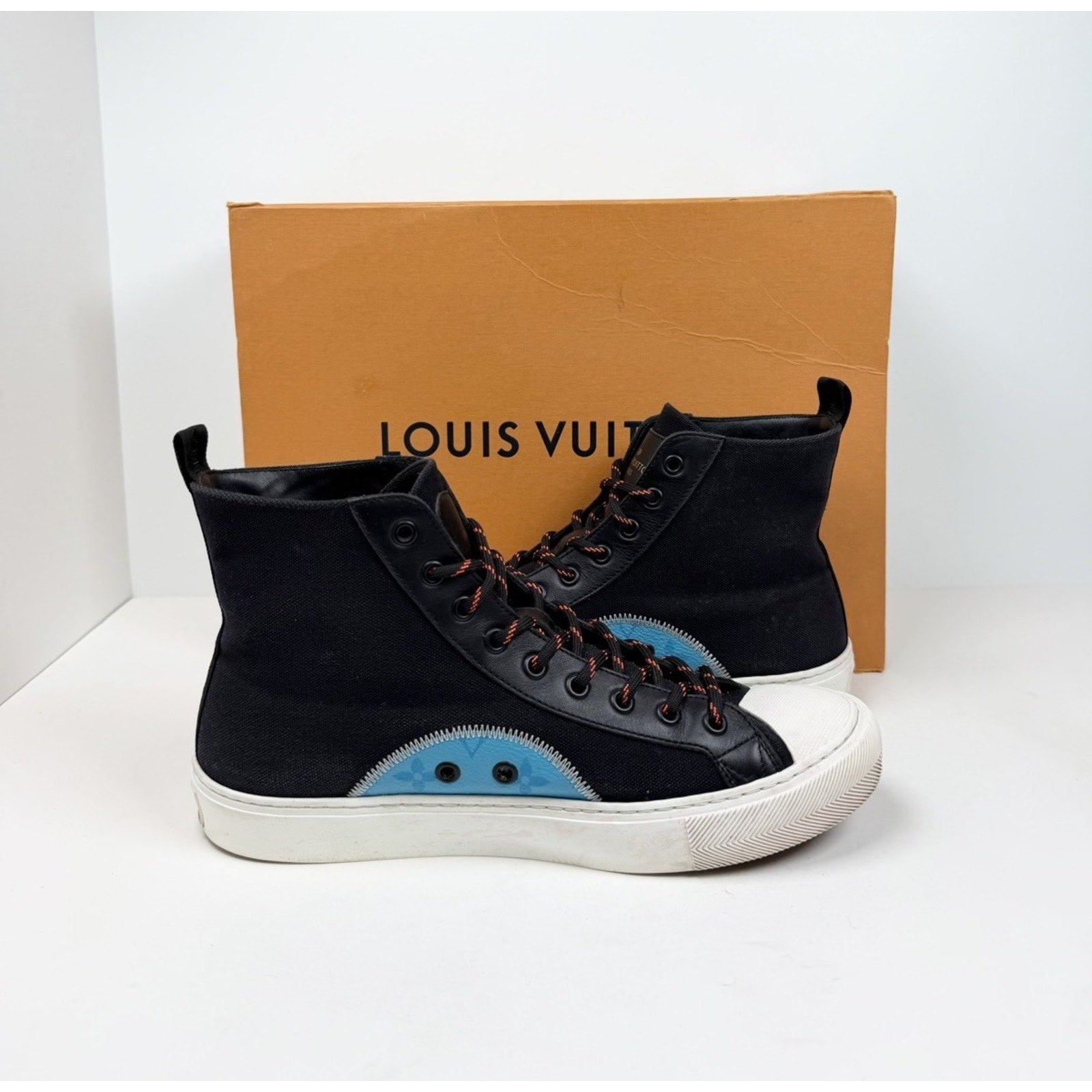 Size 6.5LV/7.5US - Louis Vuitton Canvas/Leather Tattoo High