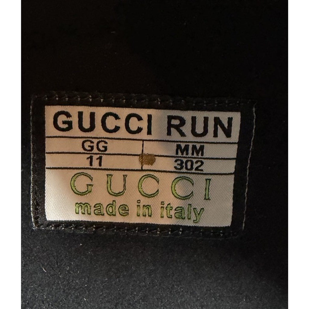 Size 11.5US - Gucci Run GG Black Yellow Knit NEW