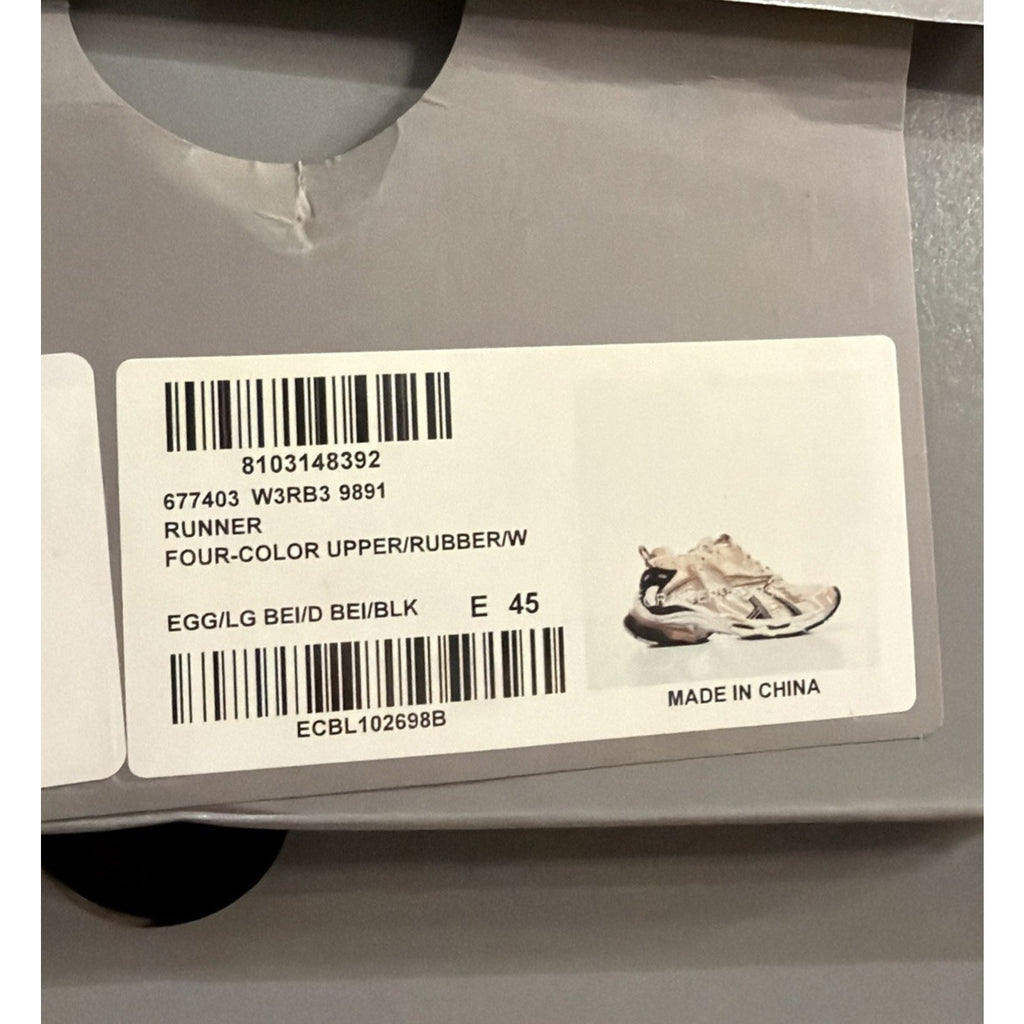 Size 45EU/12US - Balenciaga Runner Beige NEW