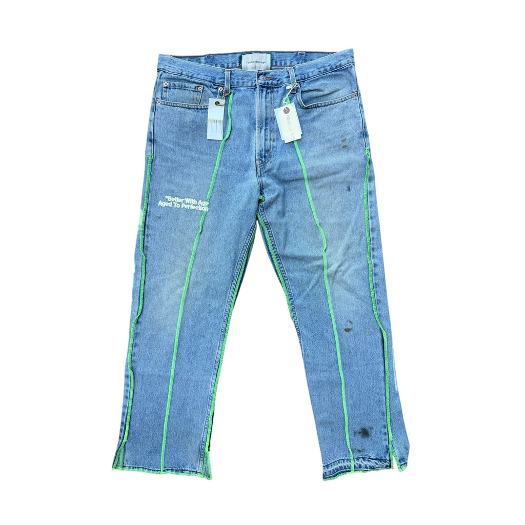 Size 36 - Better With Age Derby Plated Denim NEW