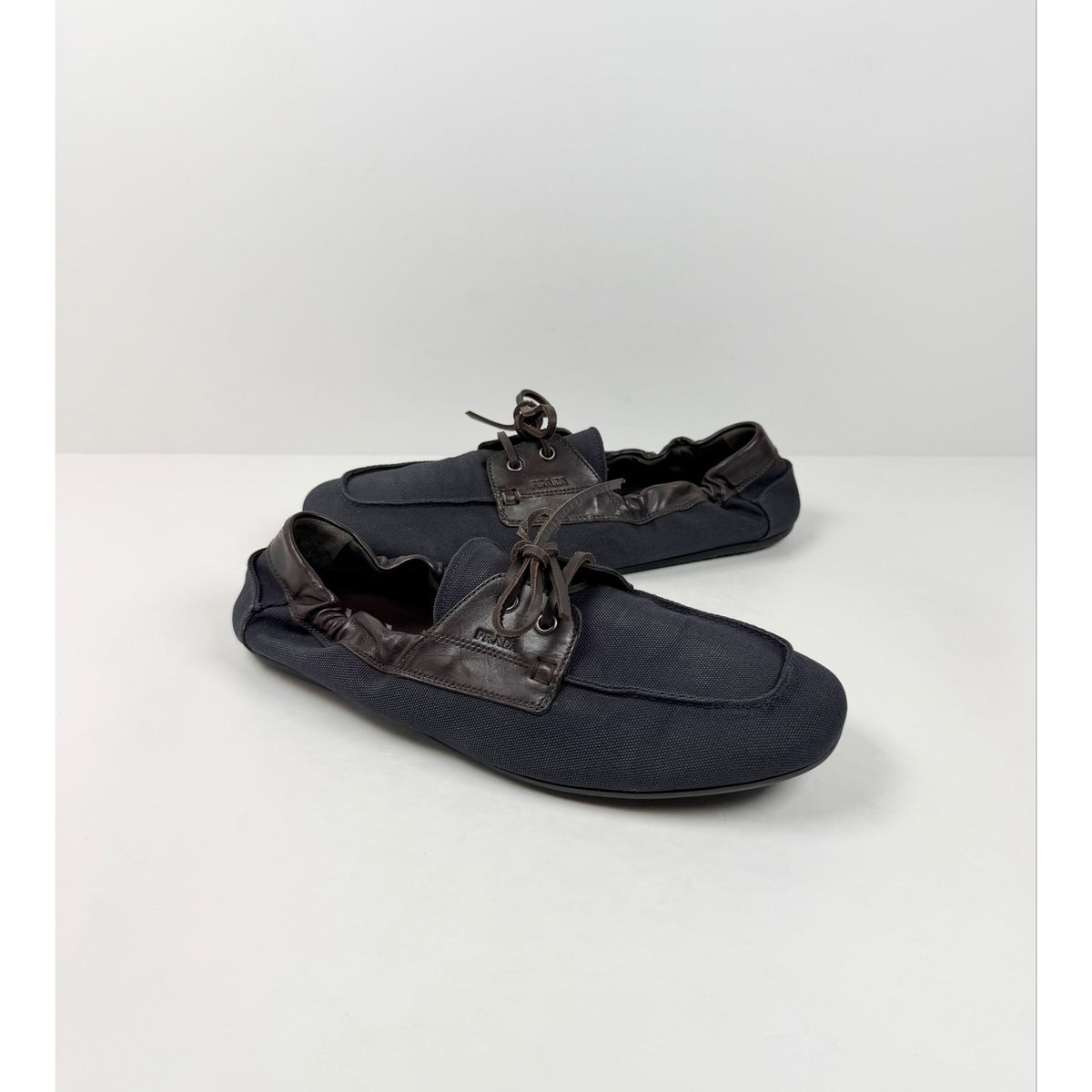 Size 9UK/10US - Prada Shuffle Aged Leather Boat Shoes NEW