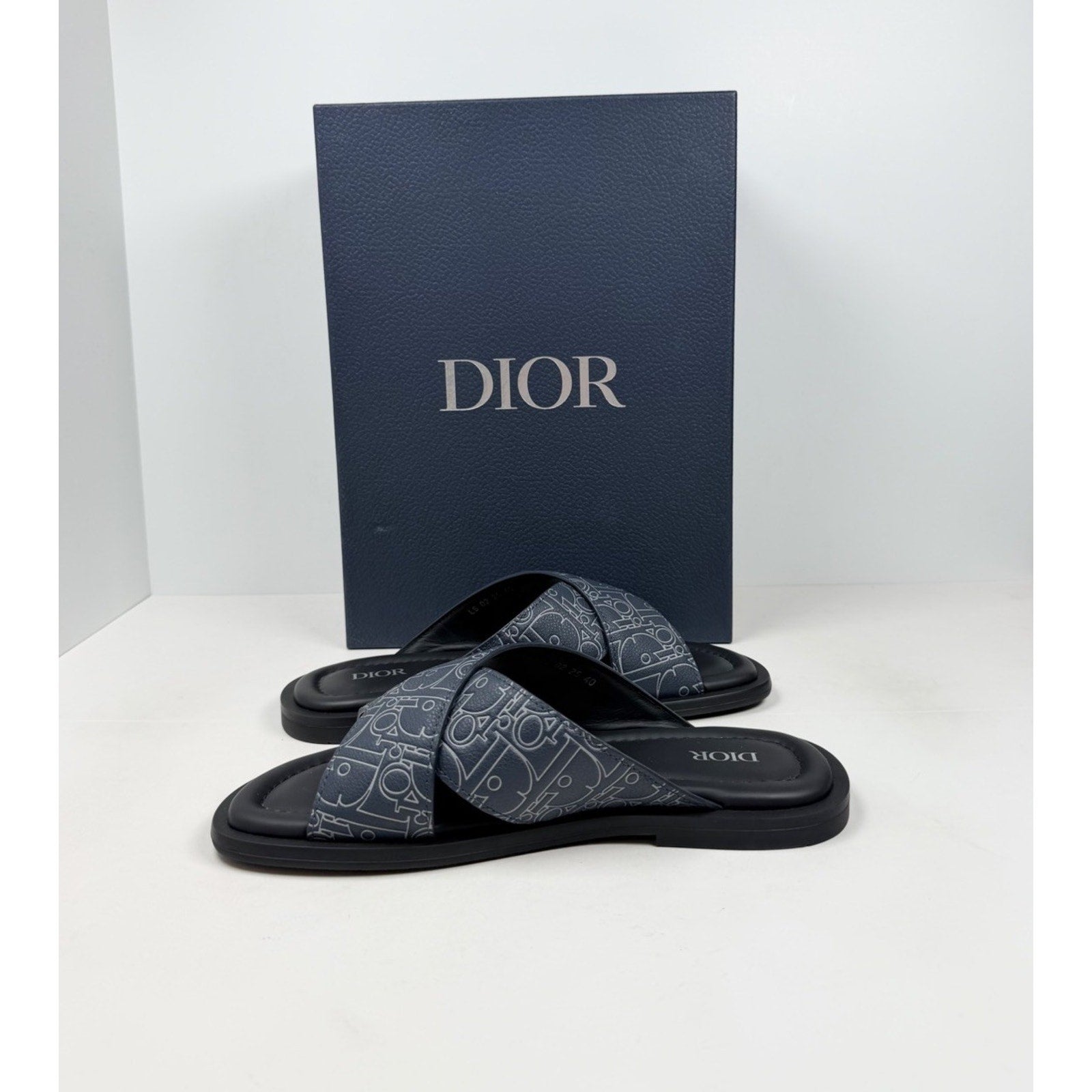Size 40EU/7US - Dior Alias Navy Blue Sandals NEW