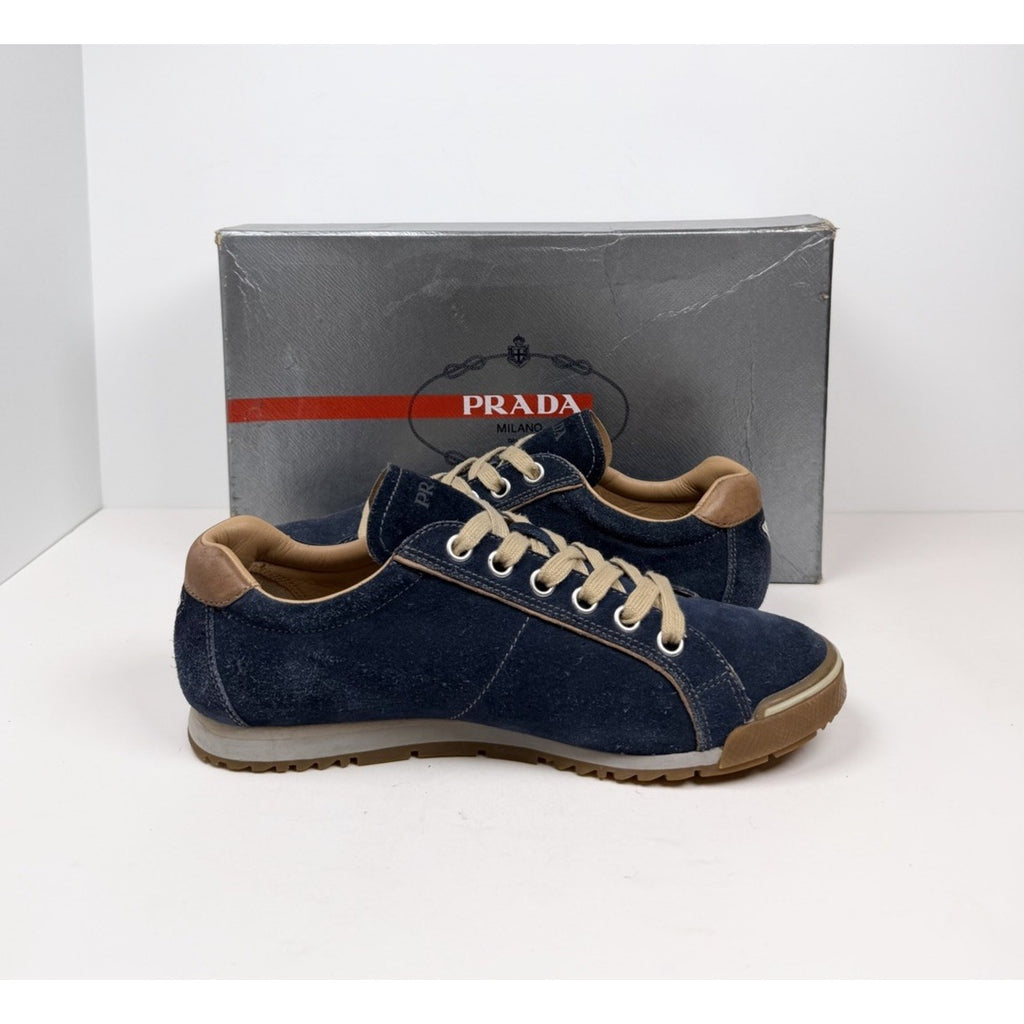 Size 6.5UK/7.5US - Prada Sport Blue Suede