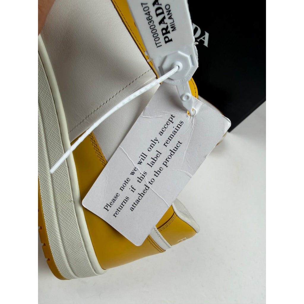 Size 10UK/11US - Prada Downtown Yellow Leather NEW