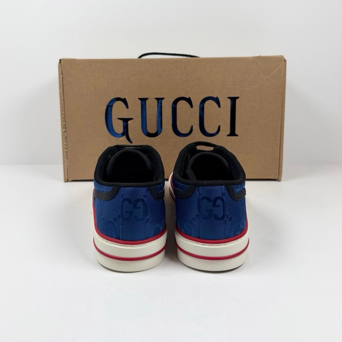 Size 8US - Gucci 1977 Blue Low Top Sneakers NEW