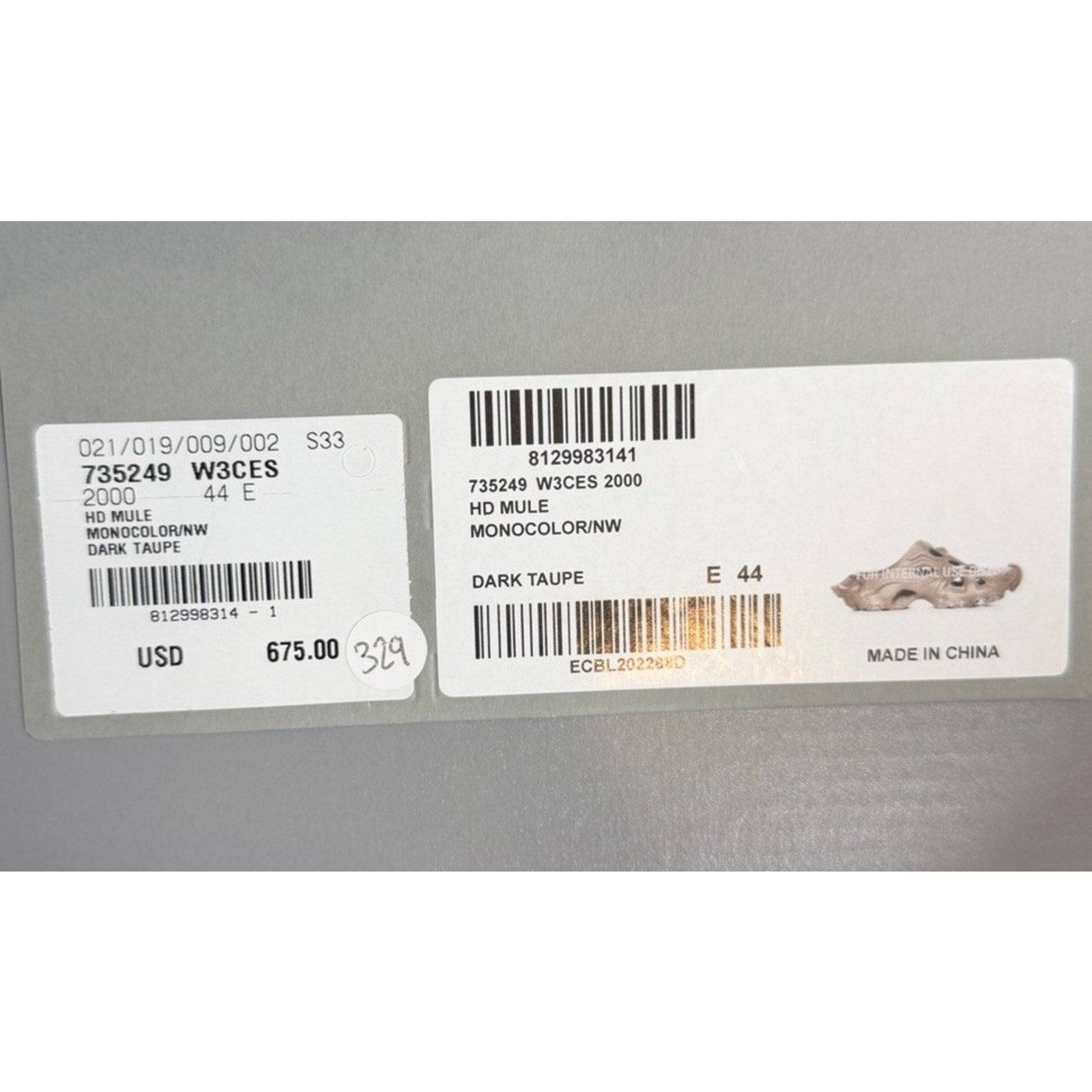 Size 44EU/11US - Balenciaga HD Mule Slip On Taupe NEW