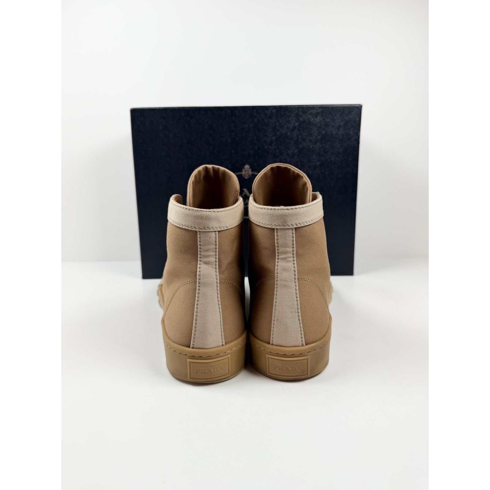 Size 9UK/10US - Prada Brown Nylon High Top