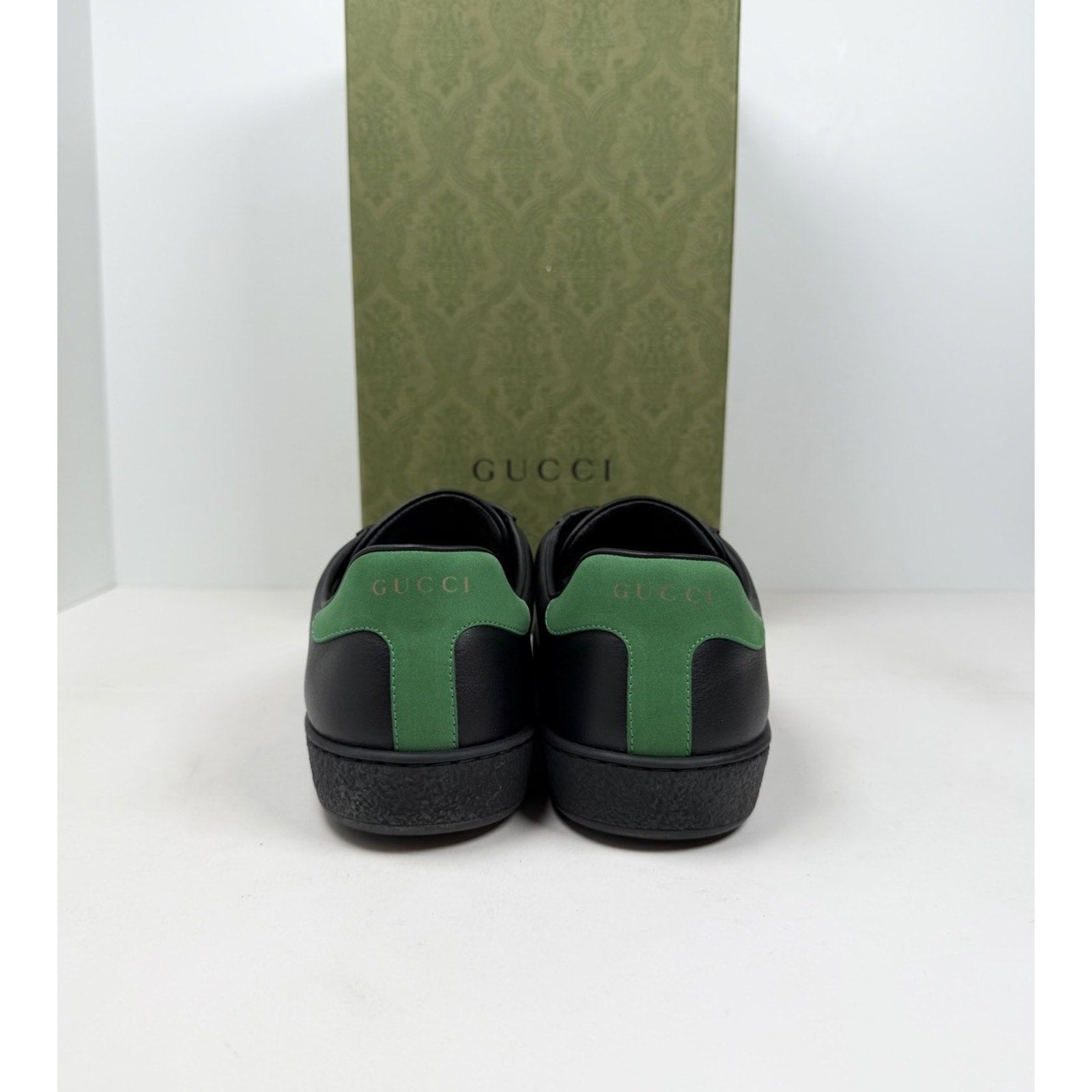 Size 8US - Gucci Ace Elastic Web Leather Sneakers