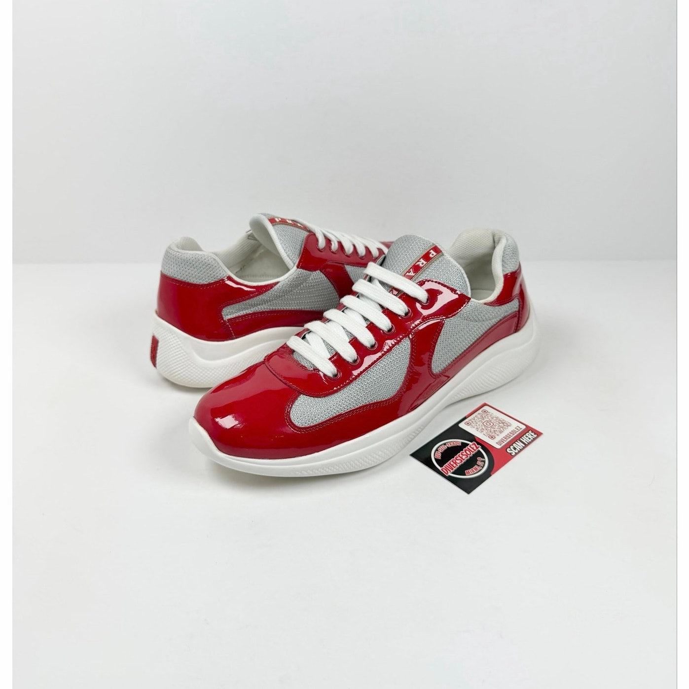 Size 9.5UK/10.5US - Prada Americas Cup Red Silver