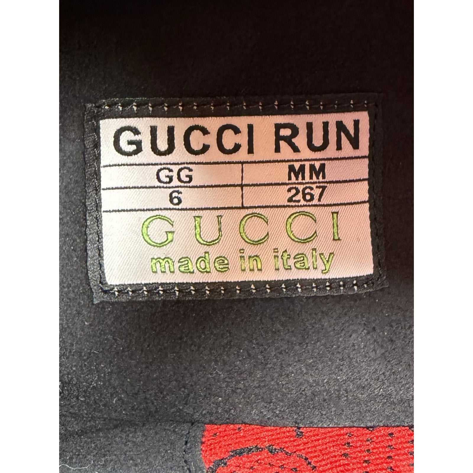 Size 6.5US - Gucci Run GG Red Sneakers NEW