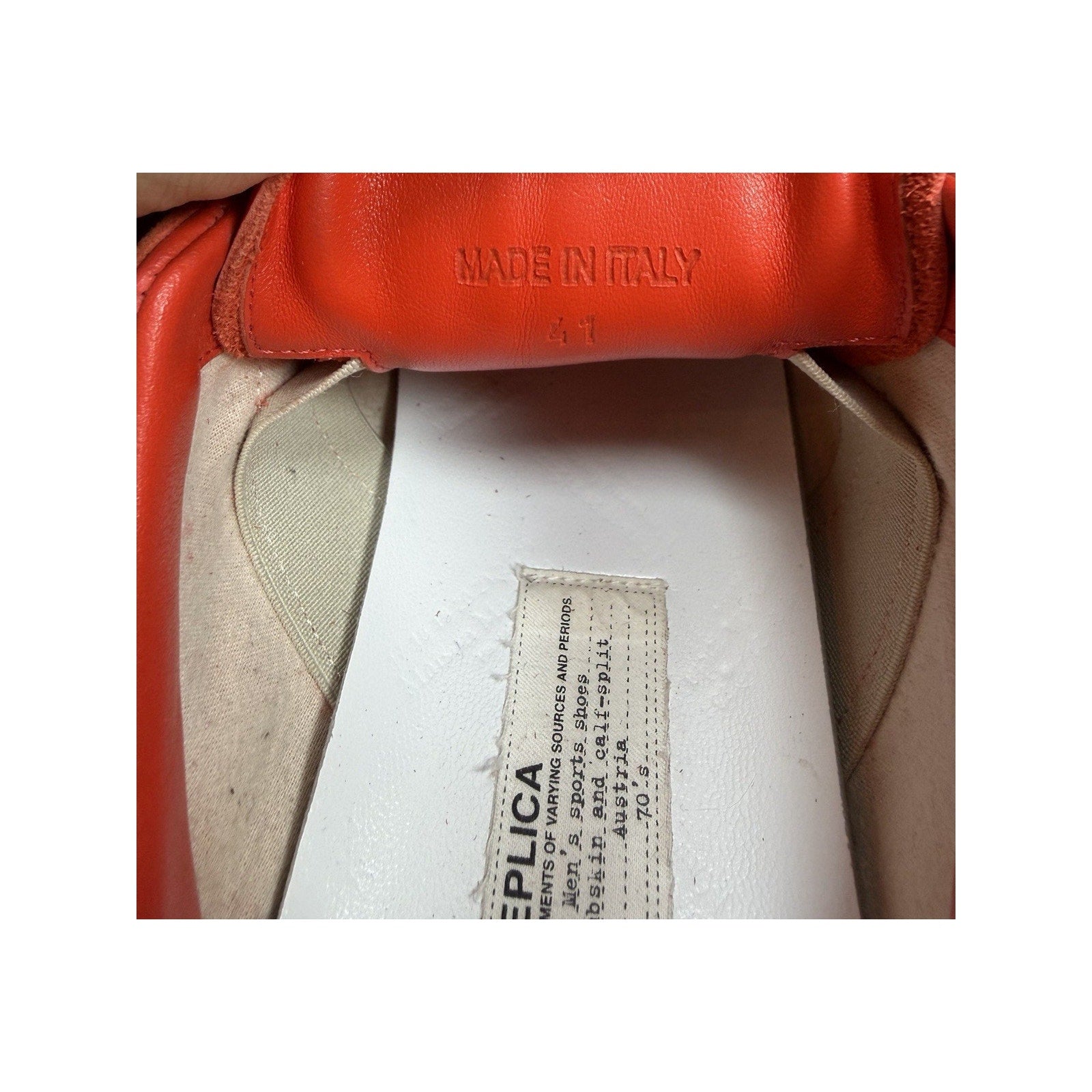 Size 41EU/8US - Maison Margiela GAT Orange Suede