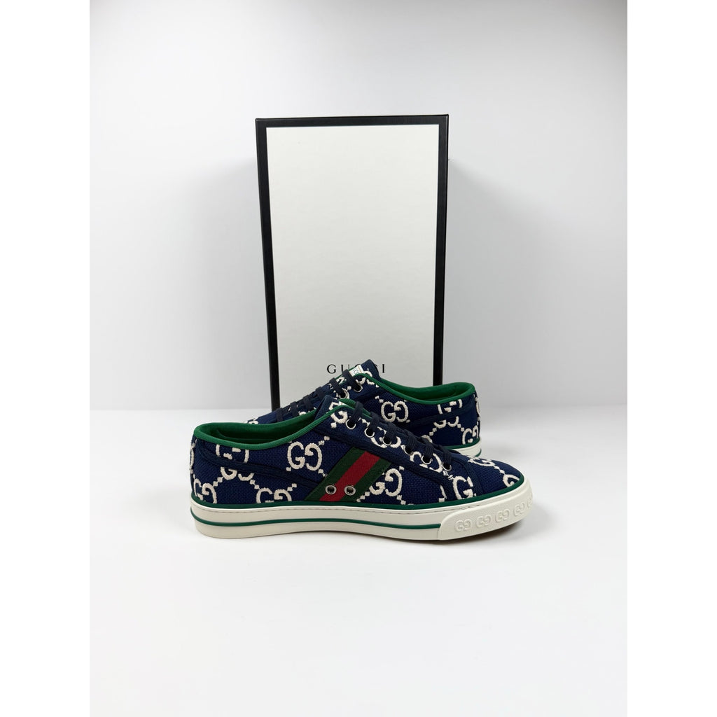Size 8US - Gucci 1977 Blue Low Top NEW