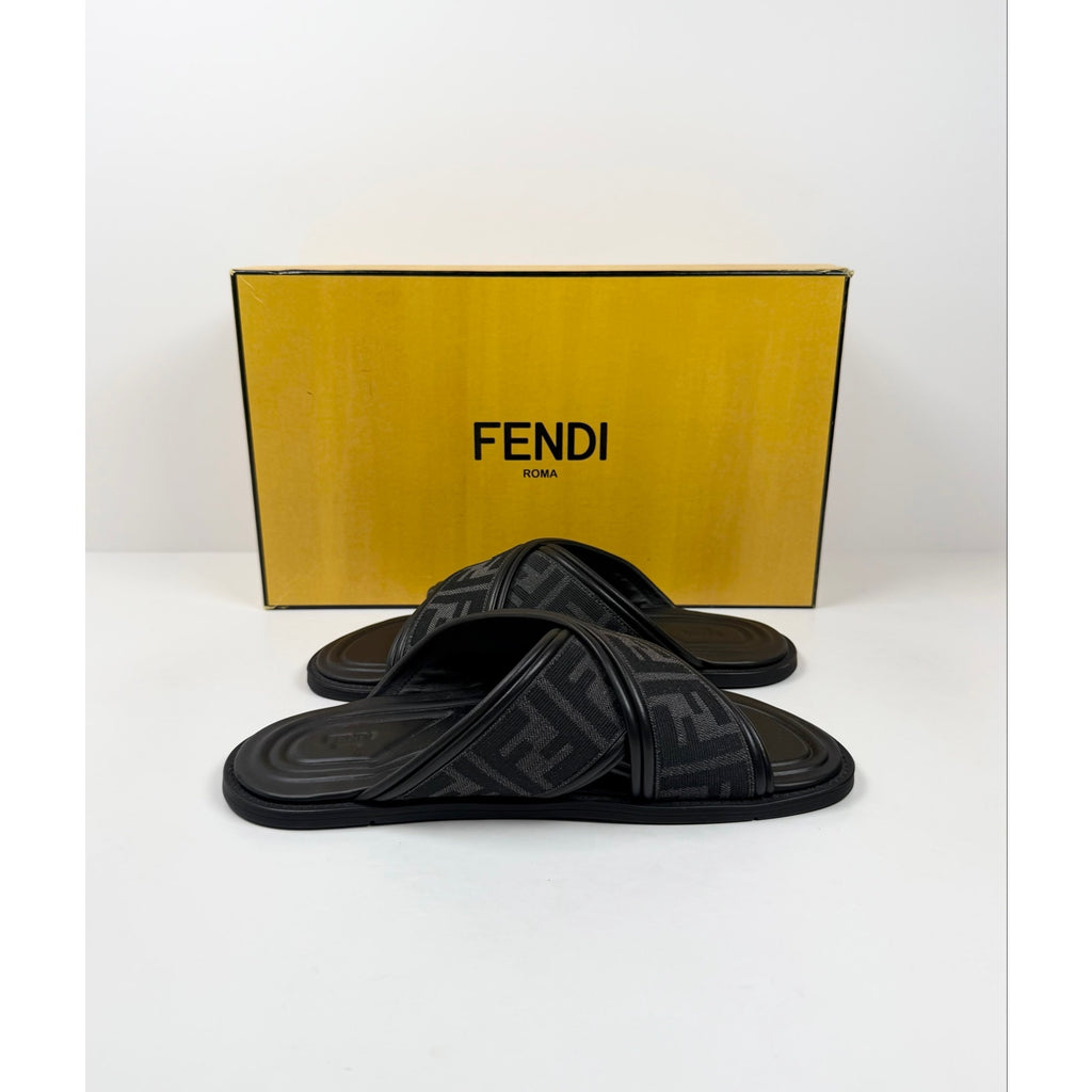 Size 5UK/6US - Fendi FF Logo Sandals Like New!