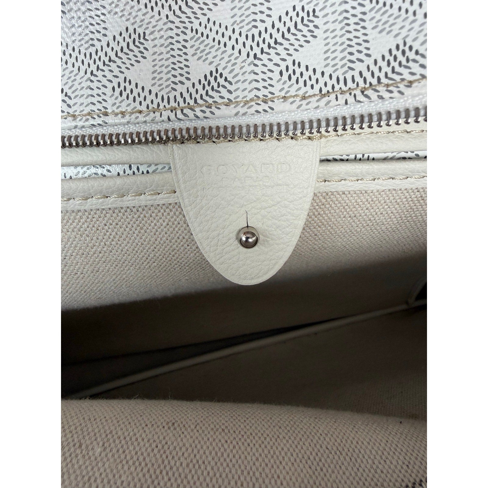 Goyard White PM Tote Bag