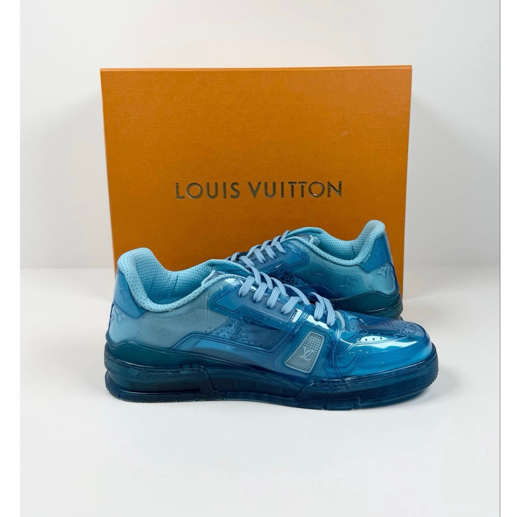 Size 7LV/8US - Louis Vuitton Transparent Blue Trainer NEW