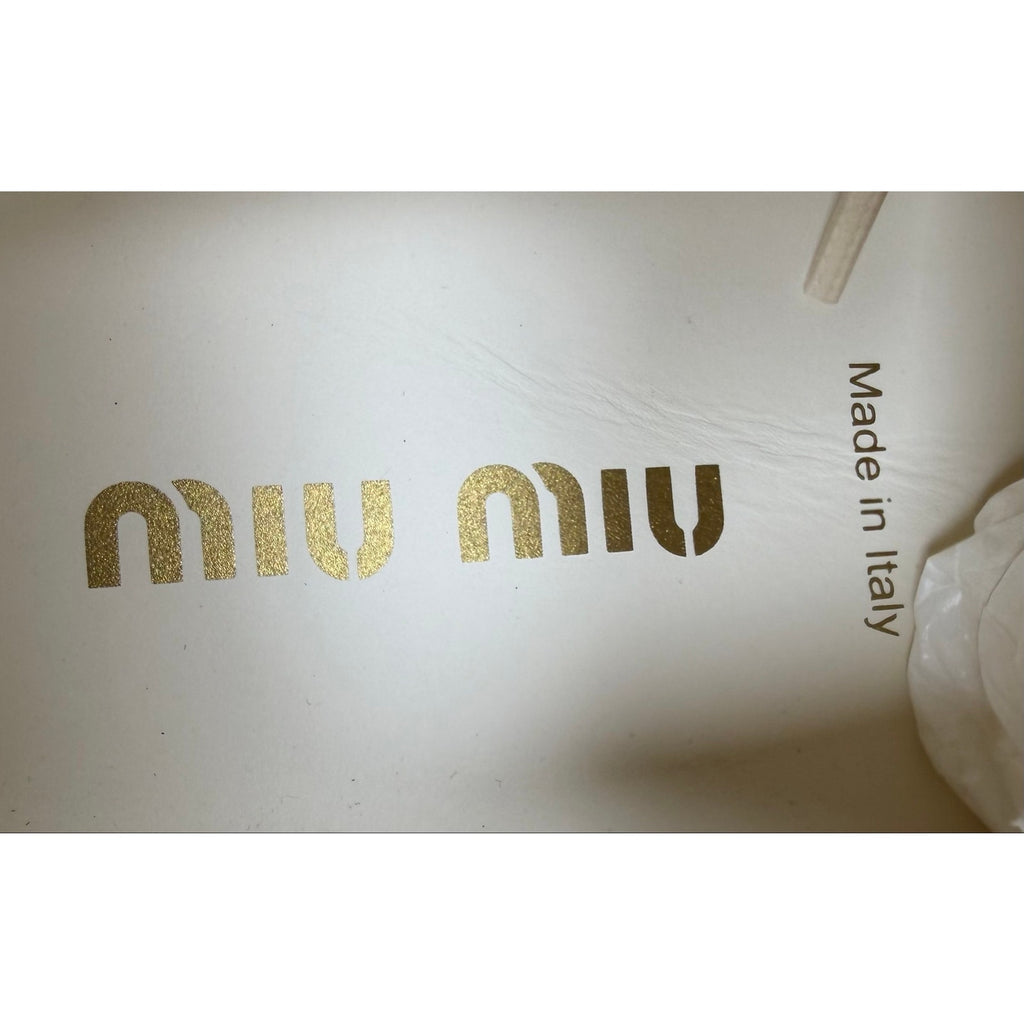Size 8.5 - Miu Miu Plume Nappa Leather NEW