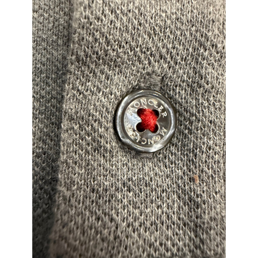 Moncler Gray Polo Shirt (Tagged L) Fits Like S/M
