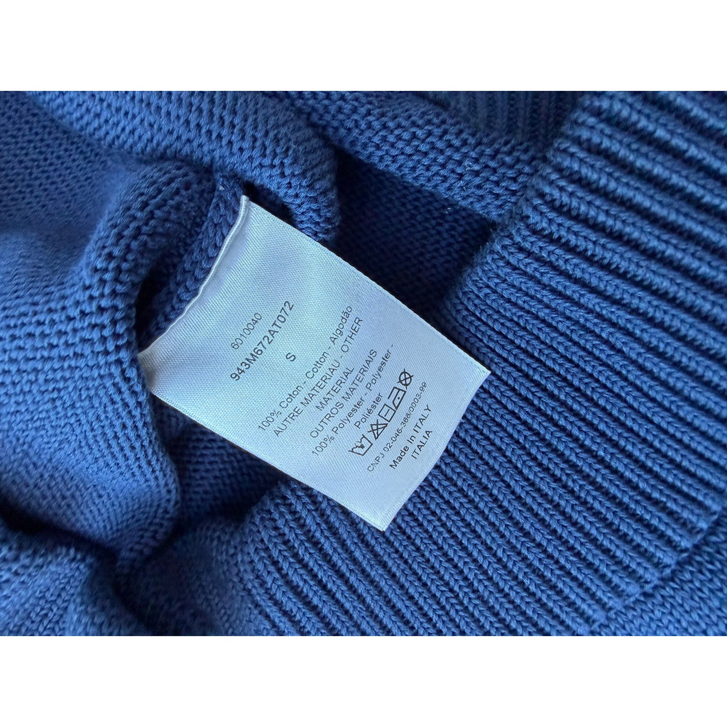 Size S - Dior Oblique Knit Blue Sweater