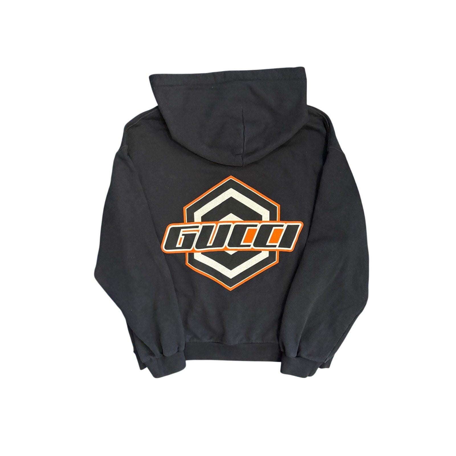 Size XL - Gucci Distressed Black Hoodie