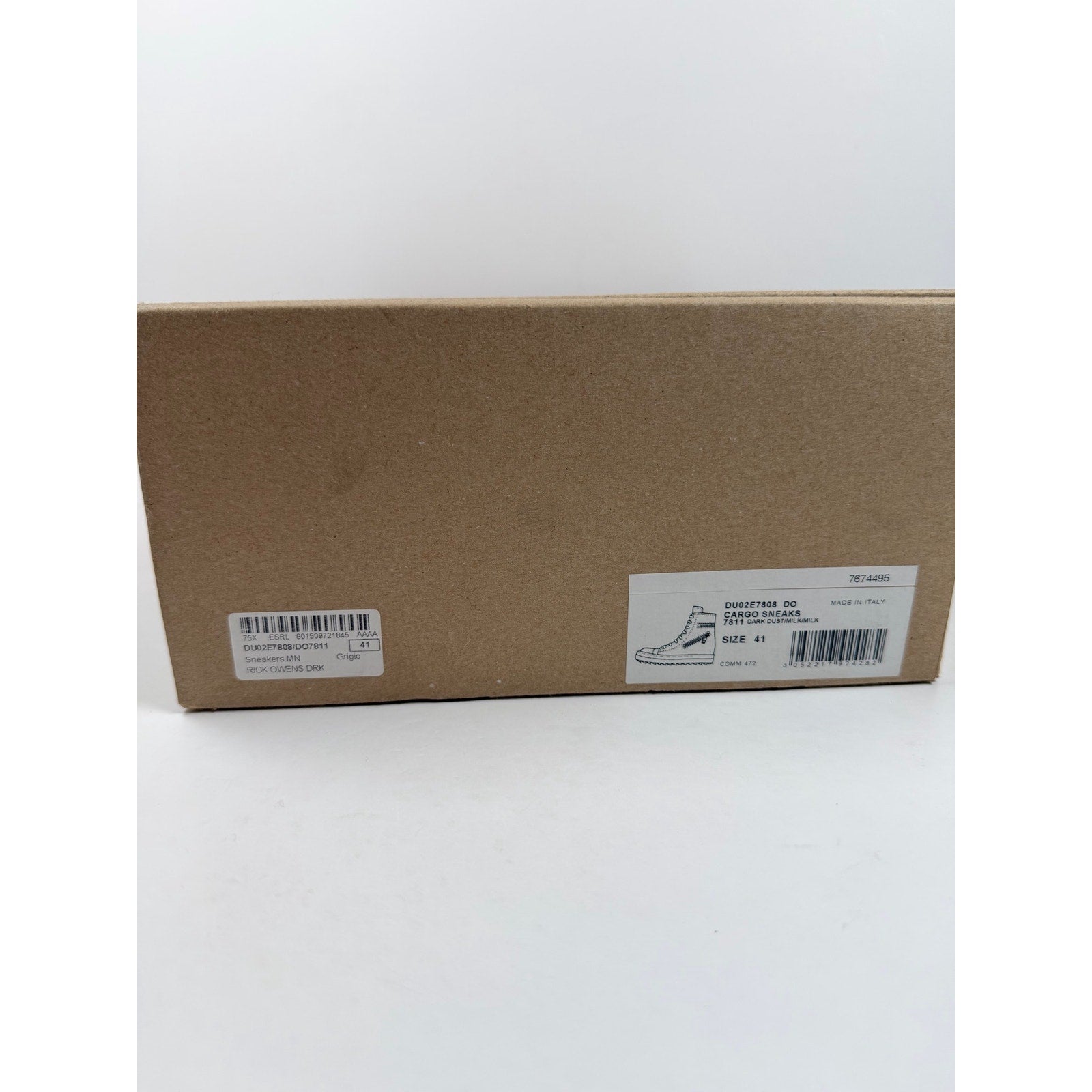 Size 41EU/8US - Rick Owen’s DRKSHDW Cargo Zip High Top