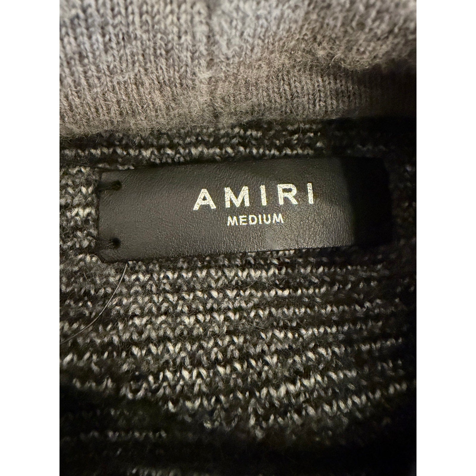 Size M - Amiri Repeat Logo Grey Hoodie
