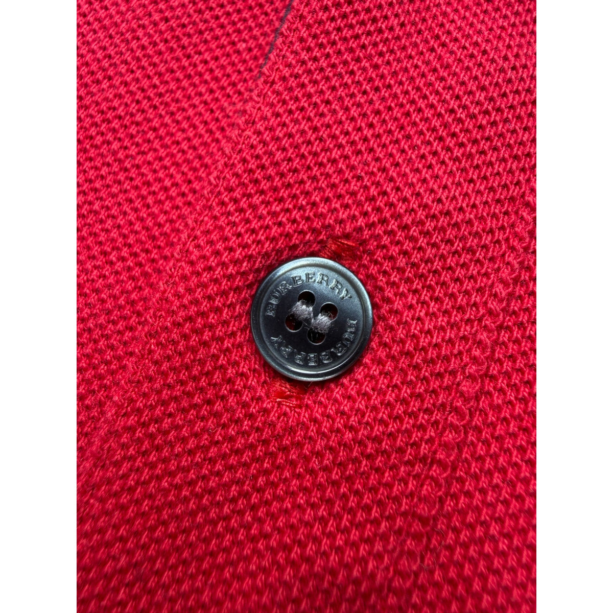 Size L - Burberry Polo Shirt Red
