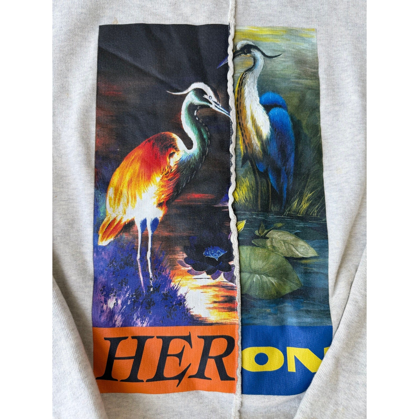 Size XL - Heron Preston Split Herons Crewneck