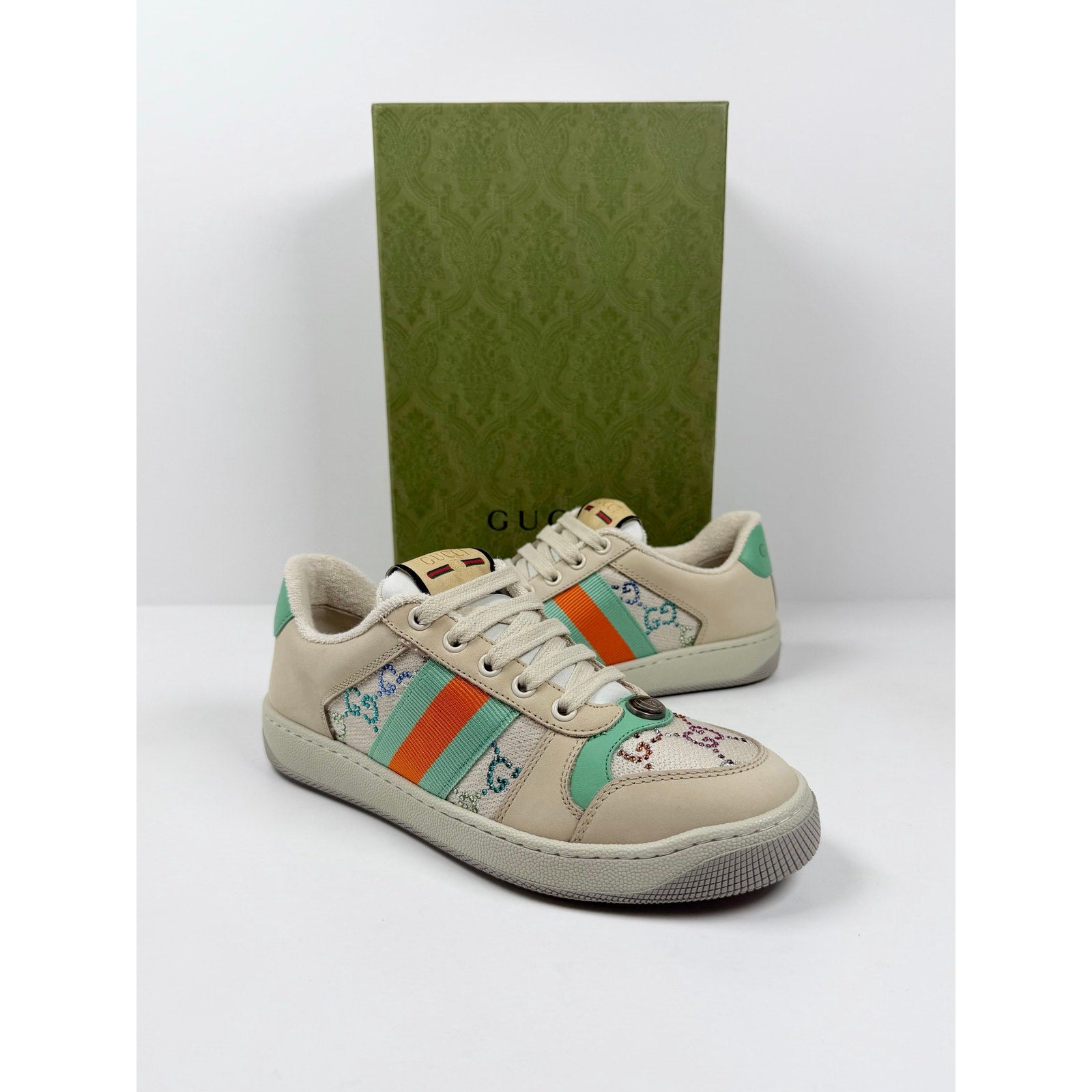 Size 36/6 - Gucci Screener GG Crystals Womens NEW