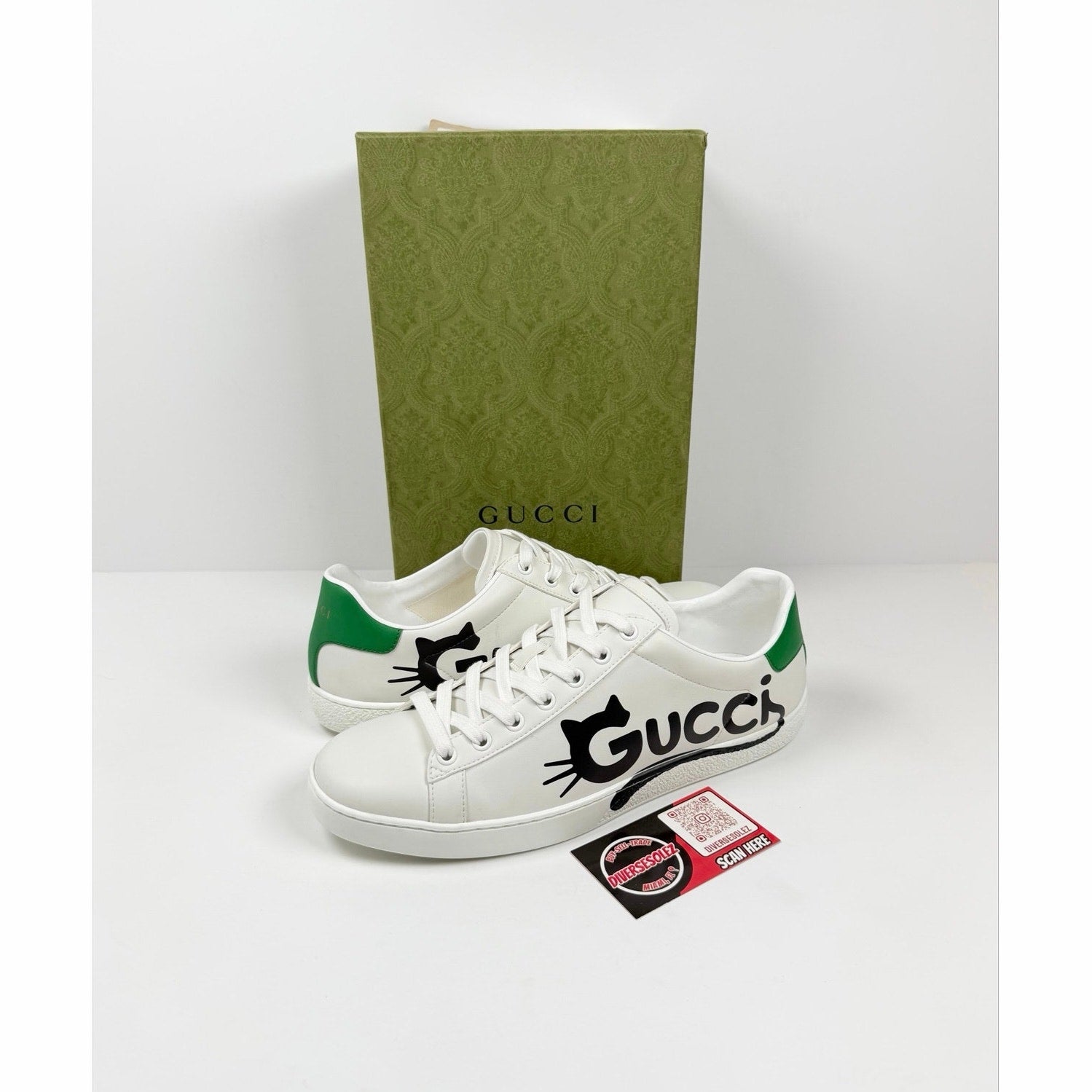 Size 9.5 - Gucci Ace Women’s Kitten Logo WORN 1X!