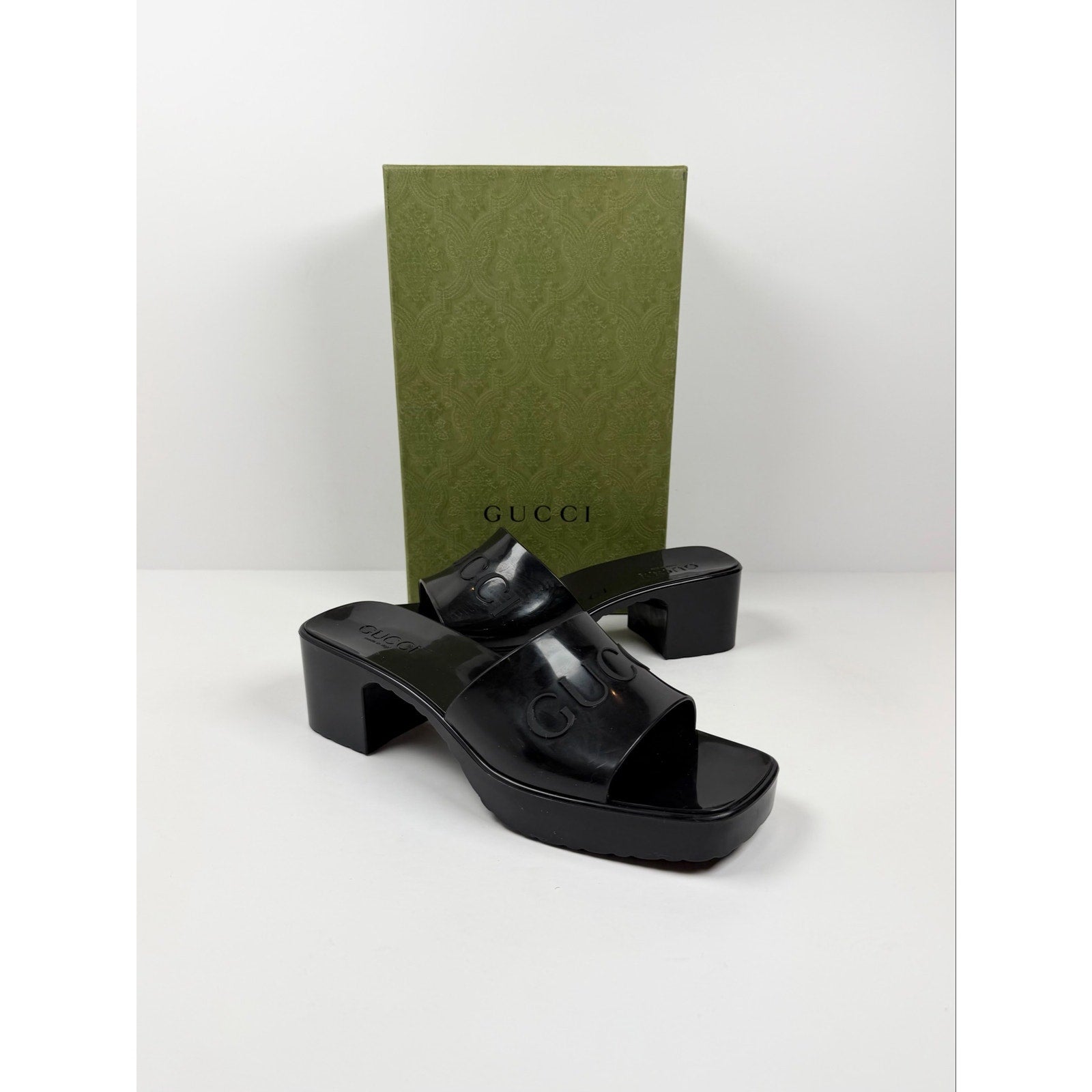 Size 40EU/10W - Gucci Rubber Platform Sandals