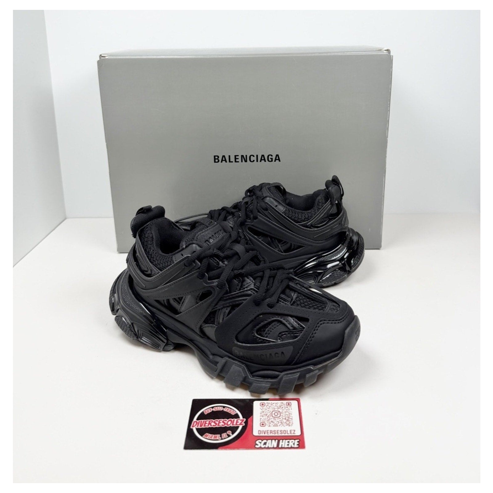 Size 34EU/4W - Balenciaga Track Clear Sole Black