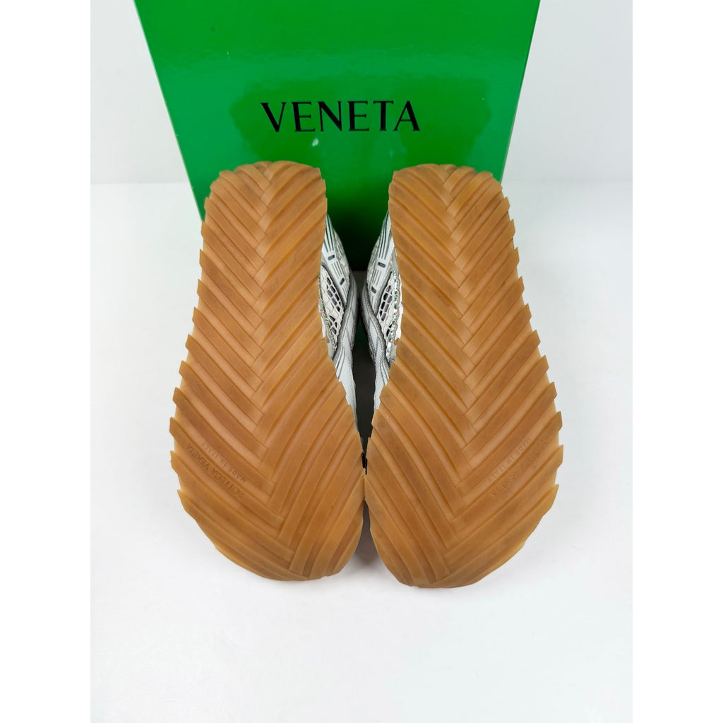 Size 43EU/10US - Bottega Veneta Orbit Silver White