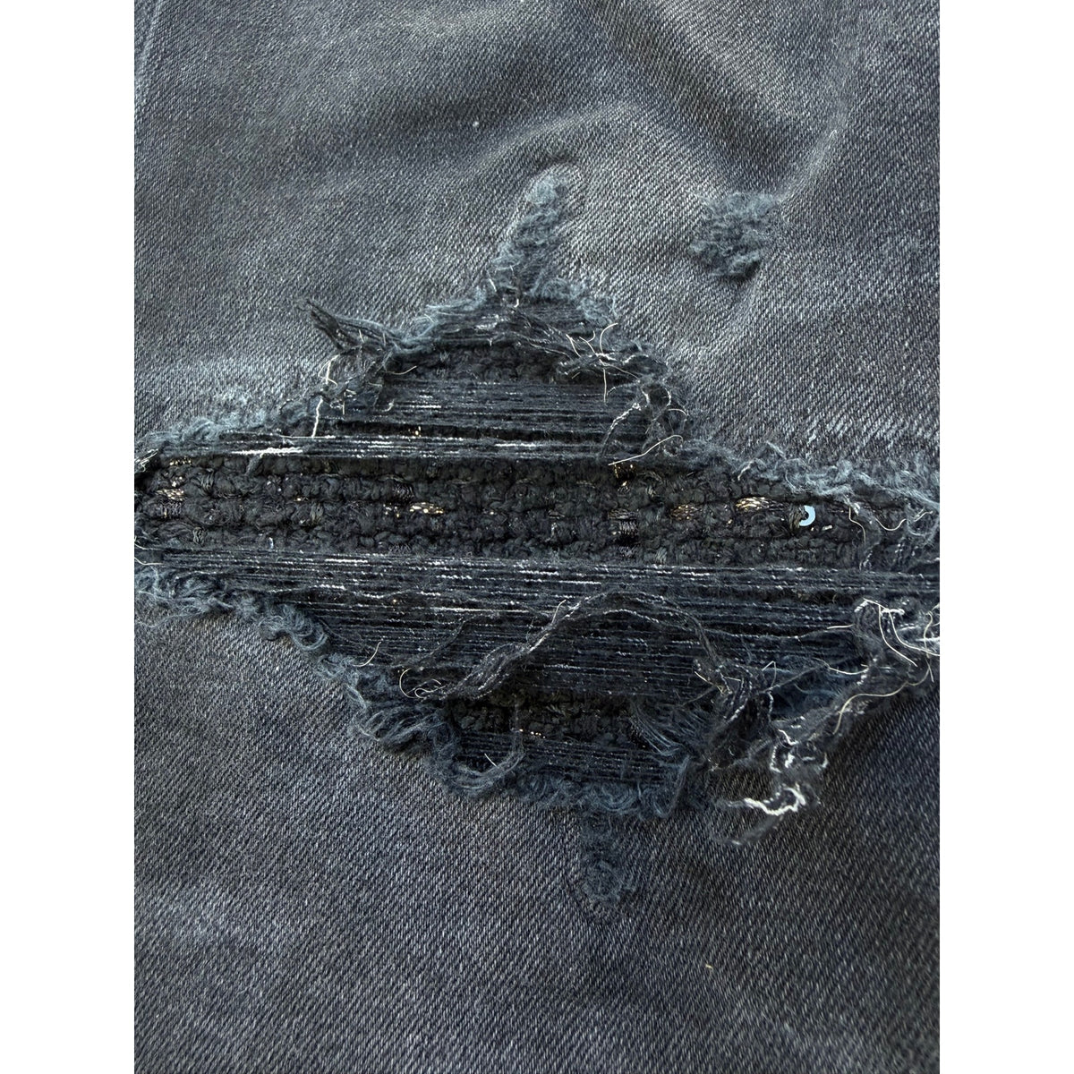 Size 38 - Amiri Distressed Black Gold Flake Jeans