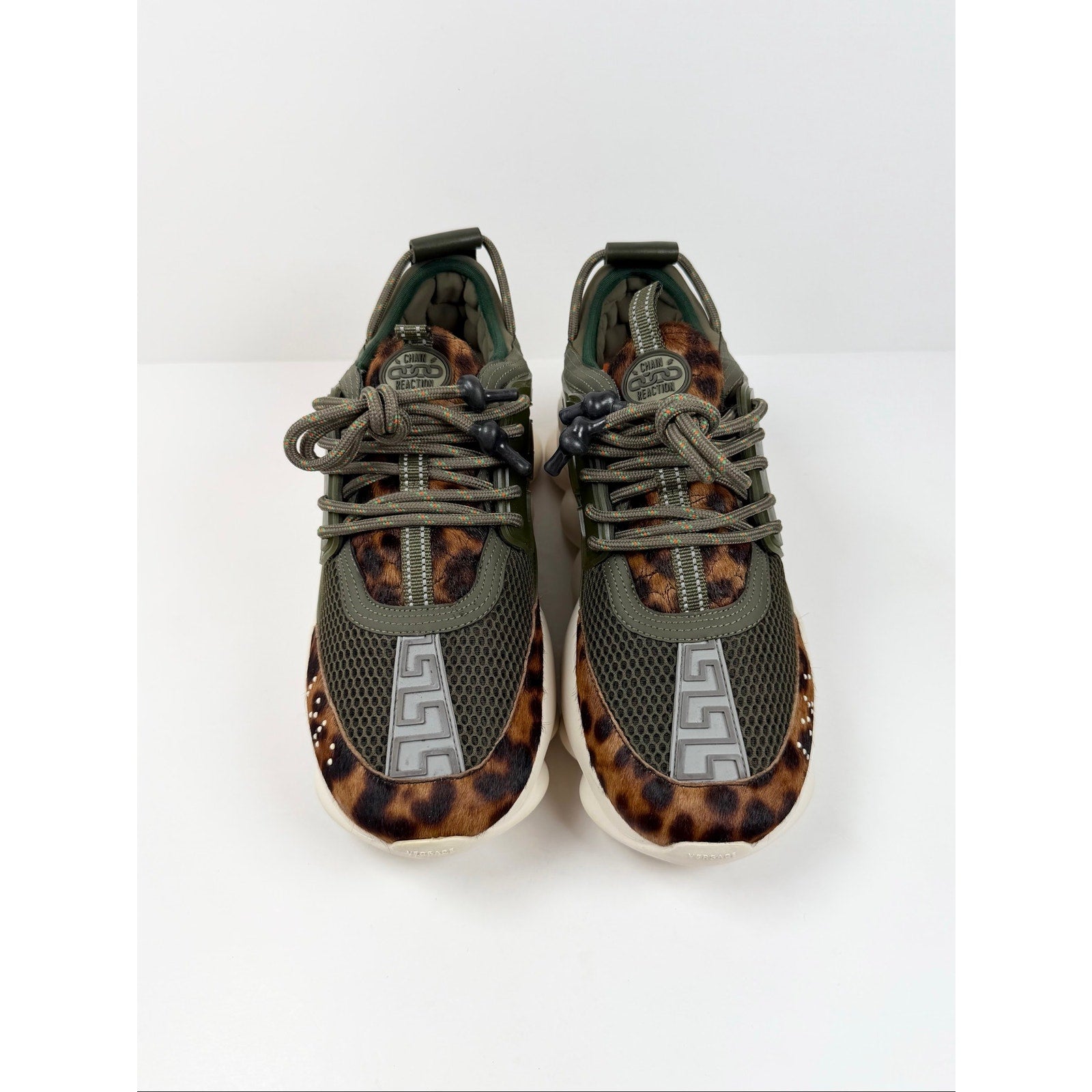 Size 42EU/9US - Versace Chain Reaction Olive Leopard