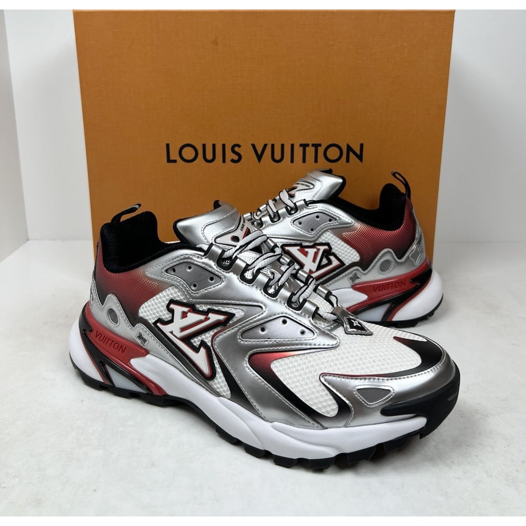 Size 6LV/7US - Louis Vuitton Runner Tatic Silver/Red