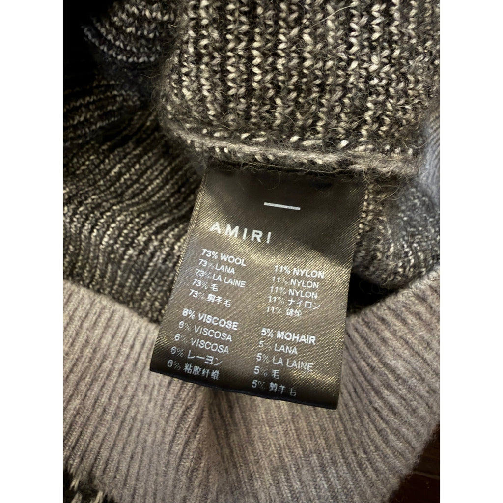 Size M - Amiri Repeat Logo Grey Hoodie
