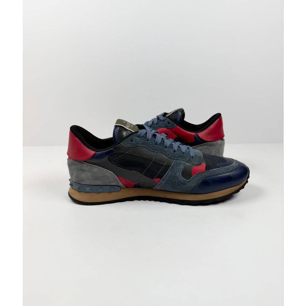 Size 9.5 - Valentino Garavani Rockrunner Marine Blue red